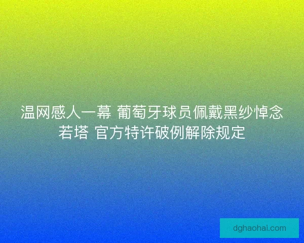 温网感人一幕 葡萄牙球员佩戴黑纱悼念若塔 官方特许破例解除规定
